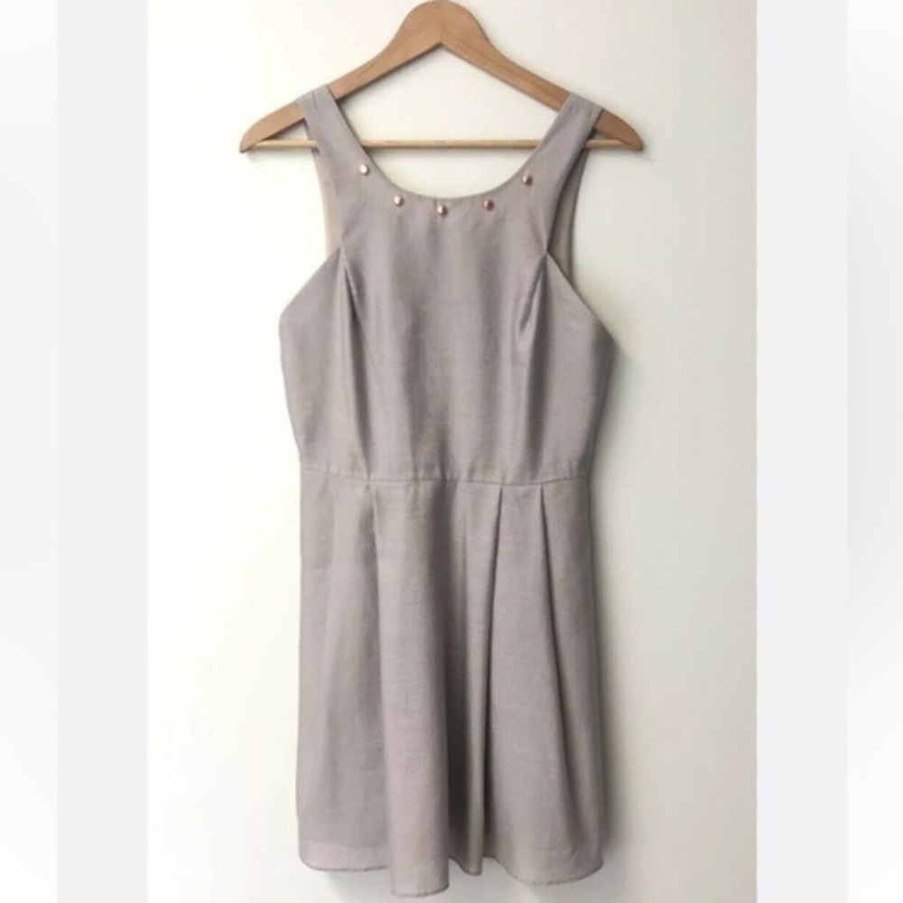 BCBG light grey glitter studded cocktail dress